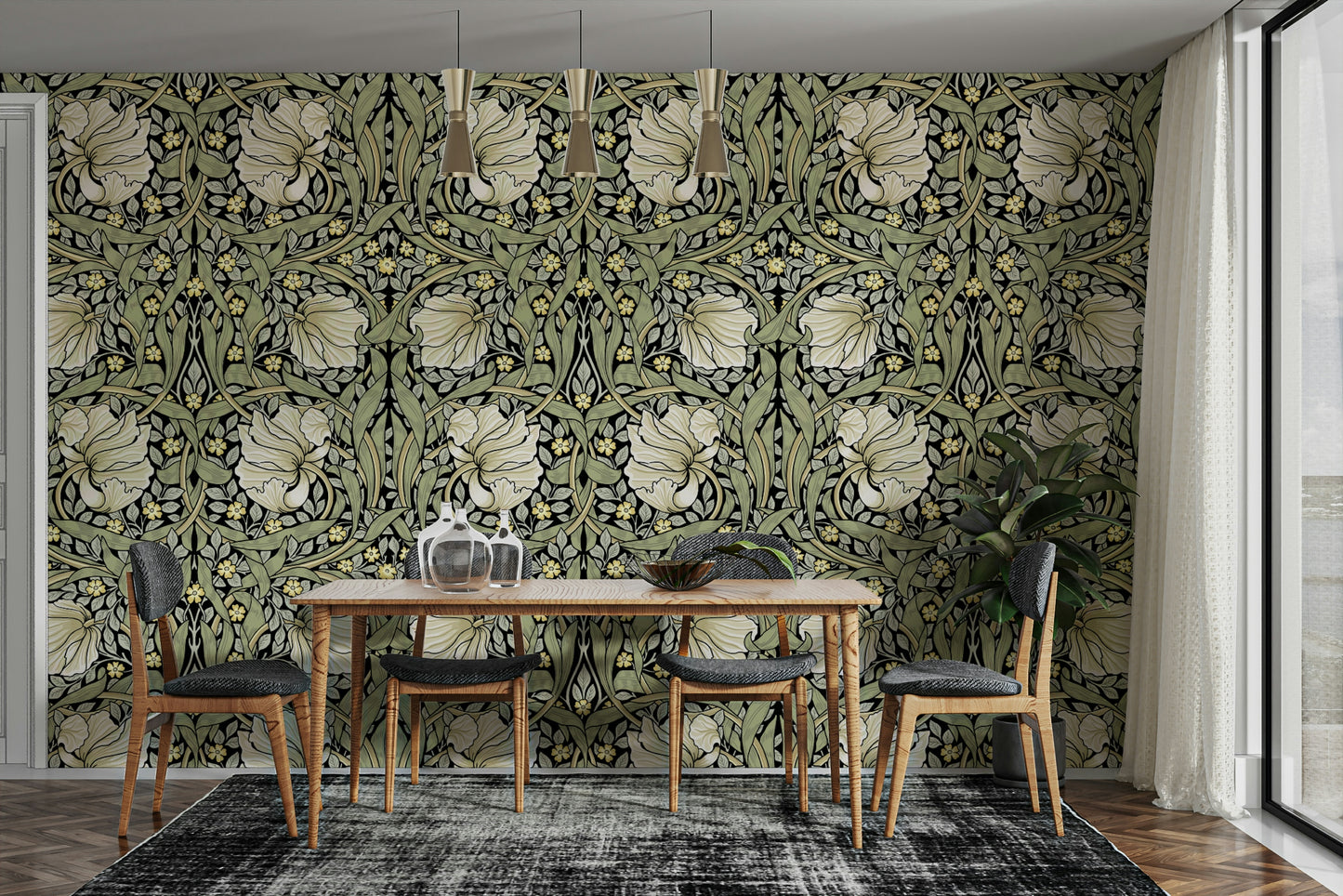 Classic William Morris floral design for living rooms

