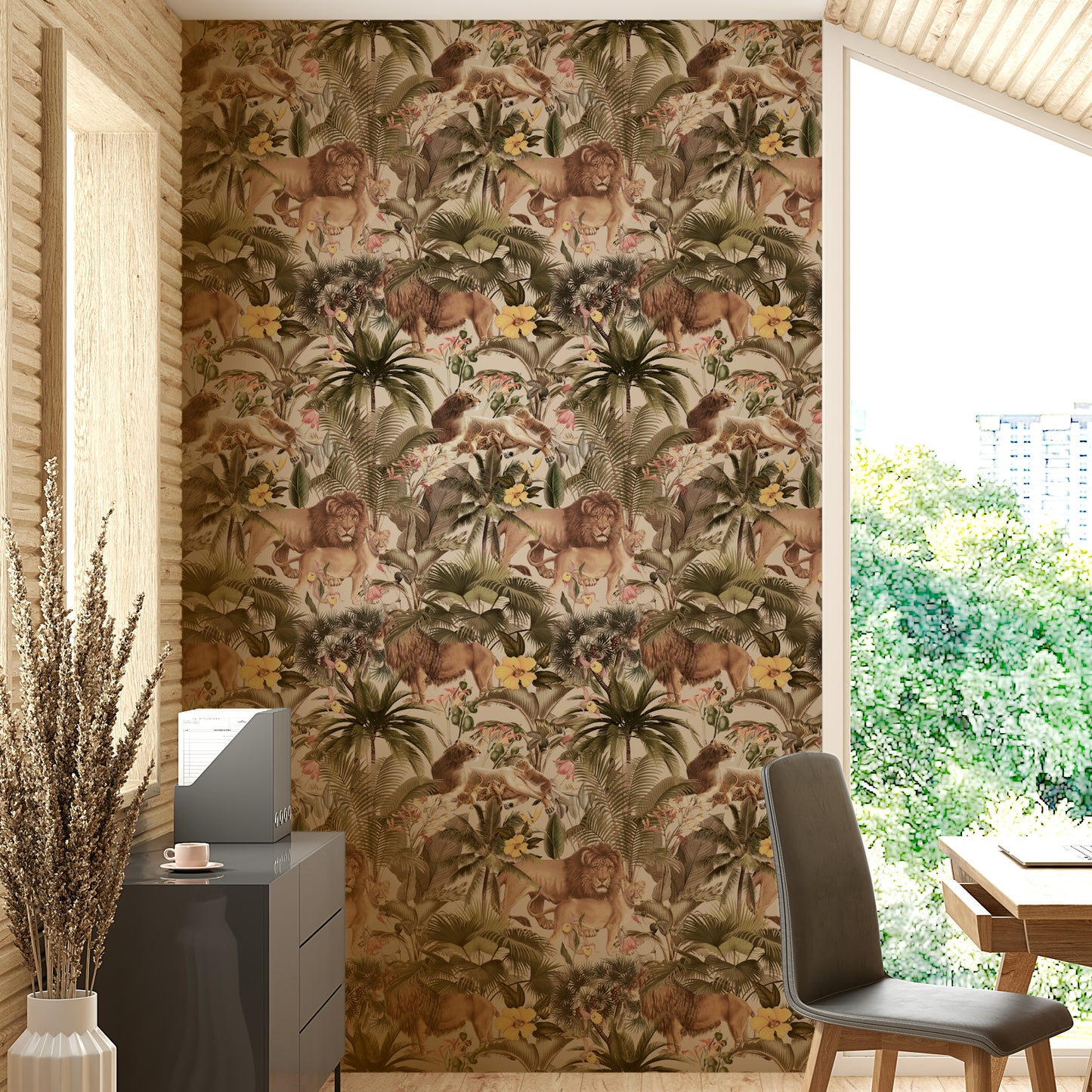 Jungle Majesty wallpaper bringing nature’s wild beauty indoors

