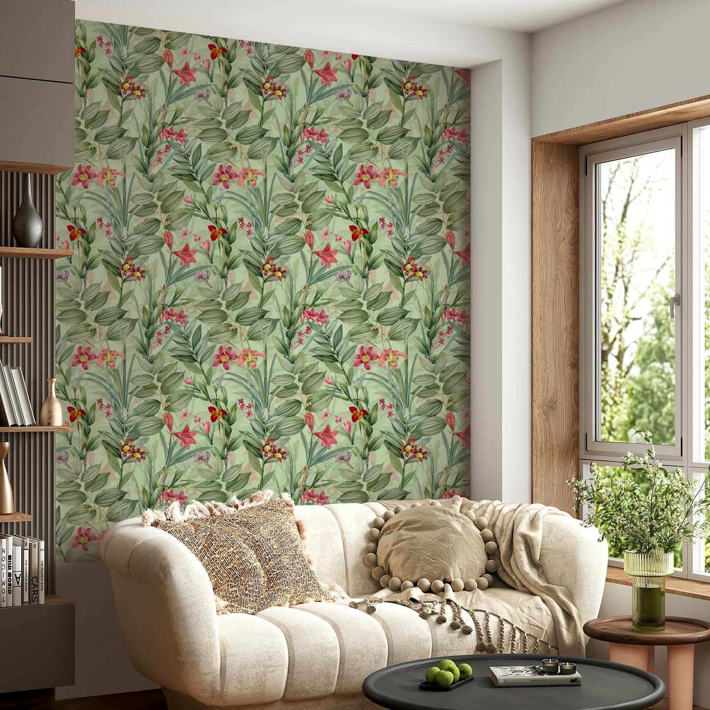 Elegant floral wallpaper for peaceful, nature-inspired spaces

