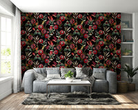 Midnight Bloom 2 wall mural featuring rich, dark floral elements.

