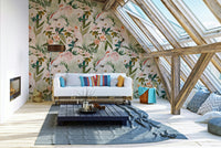 Tropical Paradise Birds wallpaper bringing an exotic touch indoors.

