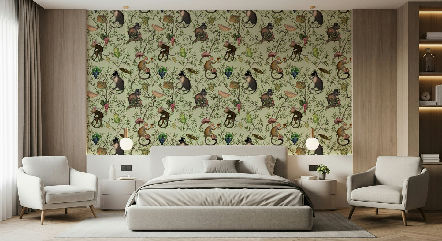 A Primate's Afternoon Tea Wallpaper⁠