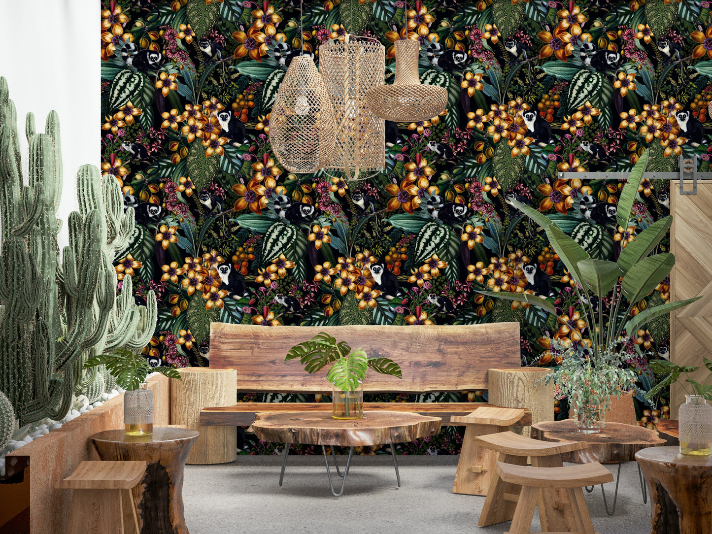 Lemur's Secret Garden Wallpaper⁠