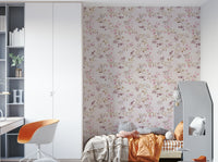 Botanical wallpaper with gentle color palette and timeless charm.

