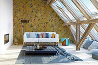 Traditional chinoiserie wall mural with a light, airy twist.

