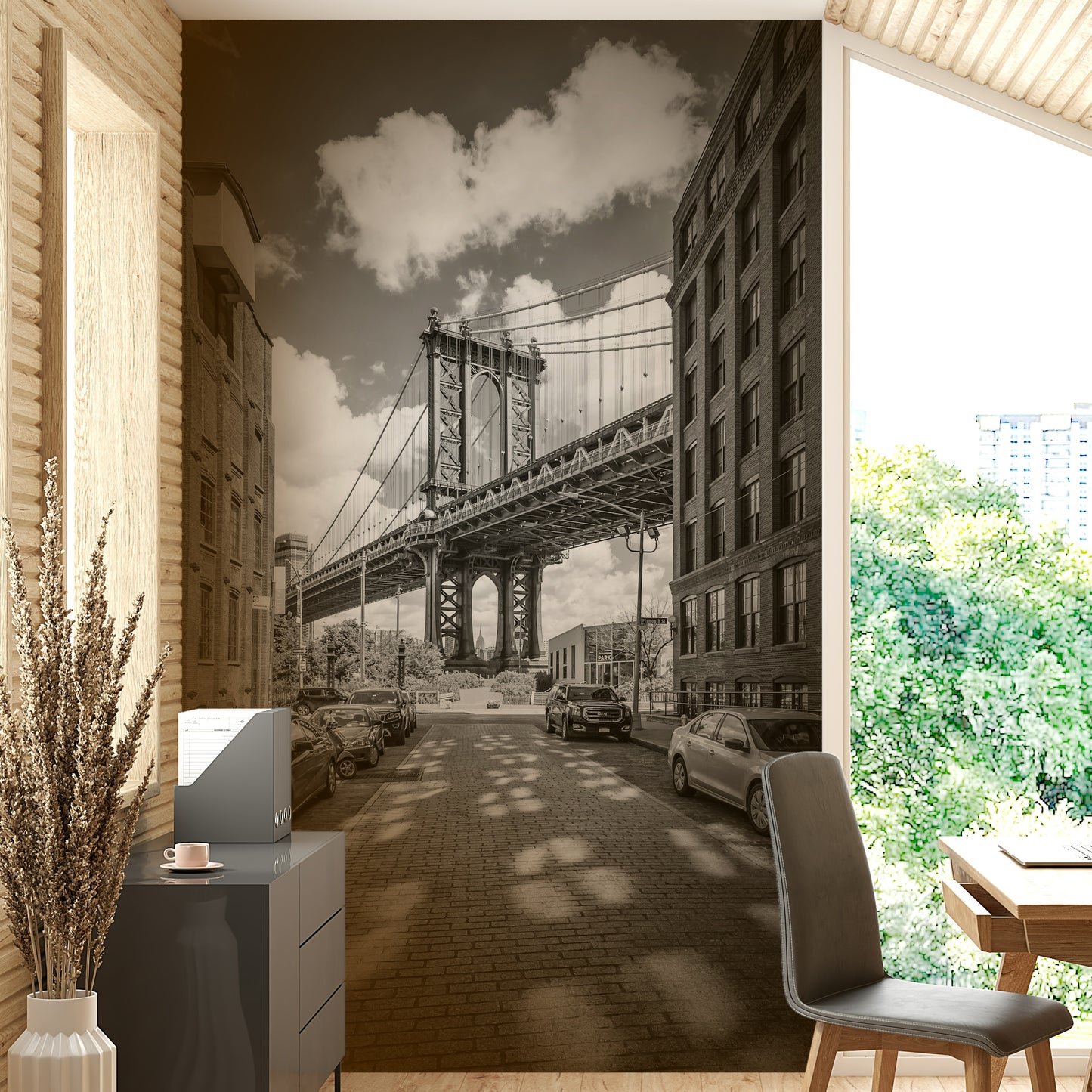 NEW YORK CITY Manhattan Bridge Wall Mural