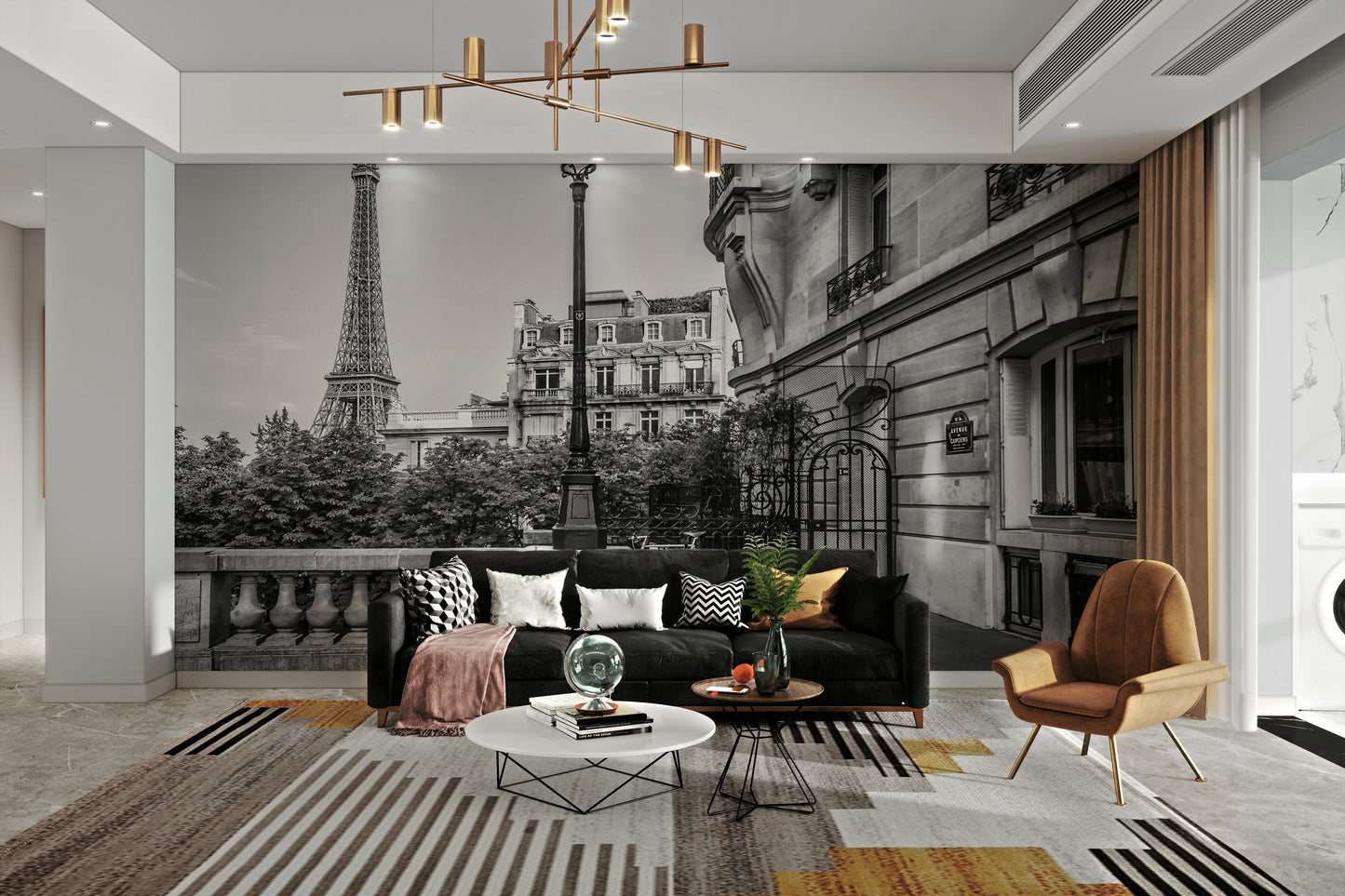 Parisian Charm | monochrome Wall Mural