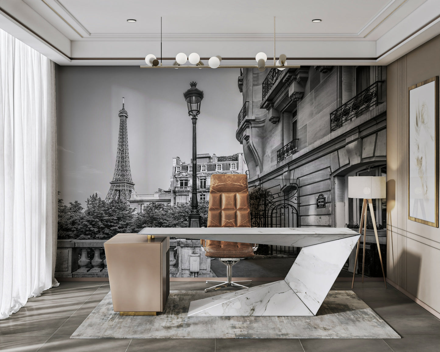 Parisian Charm | monochrome Wall Mural