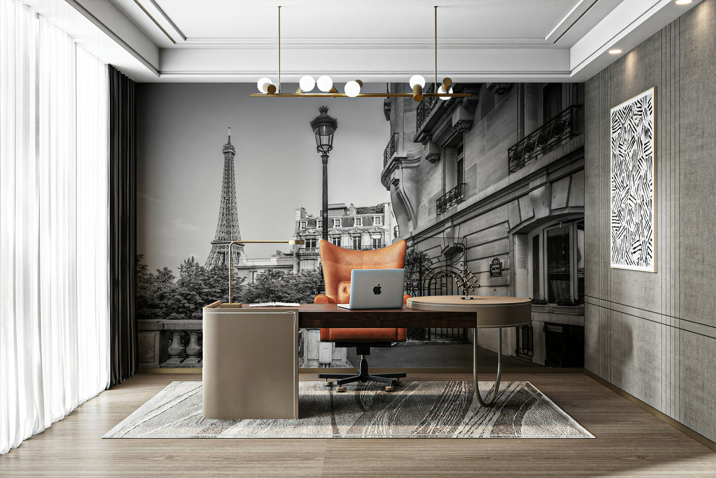 Parisian Charm | monochrome Wall Mural