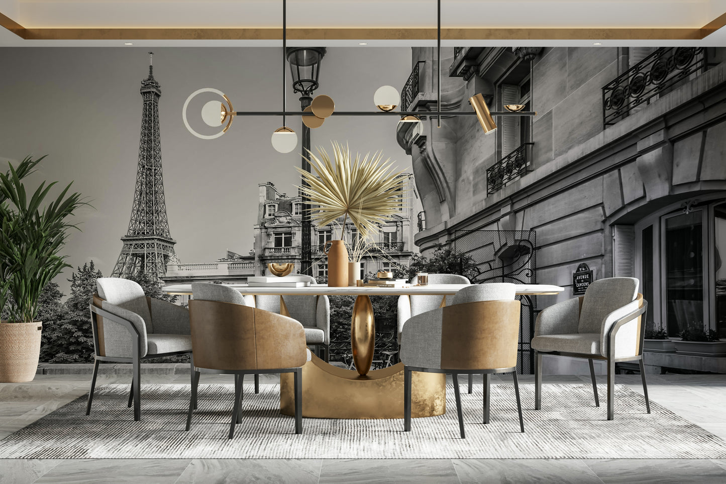 Parisian Charm | monochrome Wall Mural