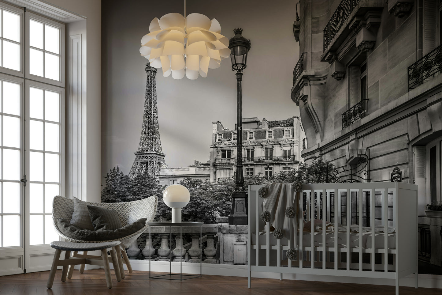 Parisian Charm | monochrome Wall Mural
