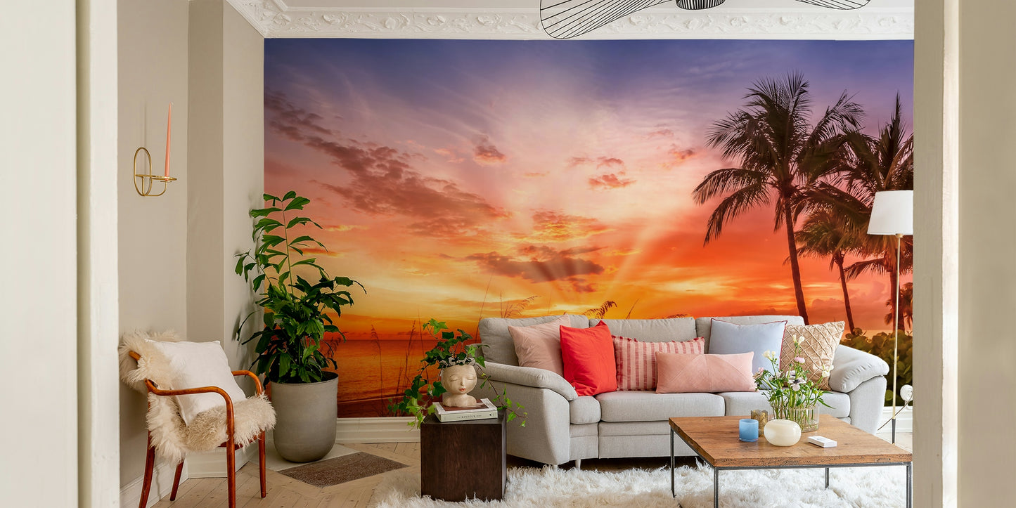 Bonita Beach wall art with picturesque evening glow

