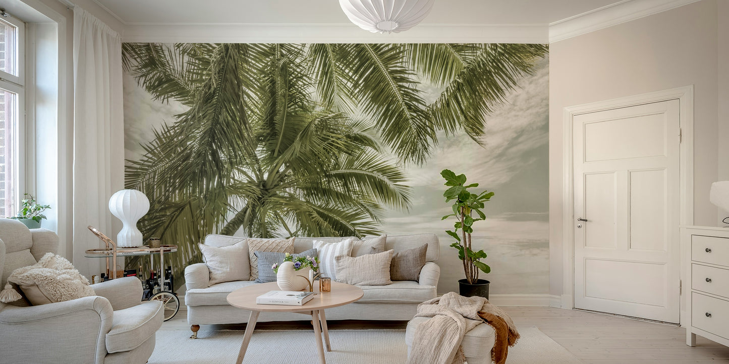 Seaside wallpaper with calm water and classic text

