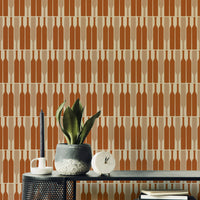 Chic geometric wall mural for a luxurious home vibe.

