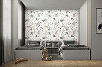 Wallpaper with galaxies, planets, and constellations creating a cosmic atmosphere.

