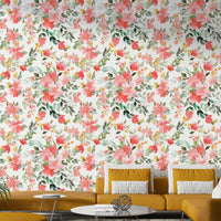 Summer-inspired wallpaper with colorful oleander flowers and fresh greenery.

