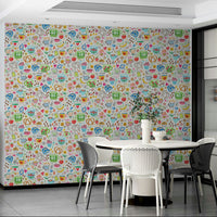 Nostalgic kitchen wallpaper perfect for cafés and dining areas.

