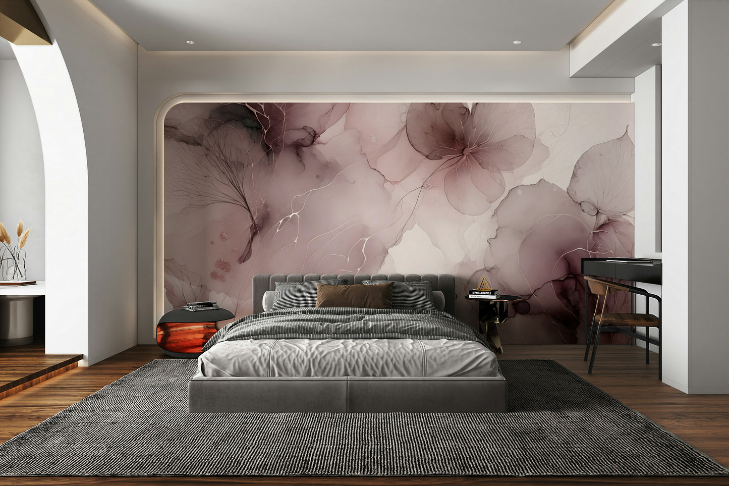 Blush Botanical Whispers Wall Mural