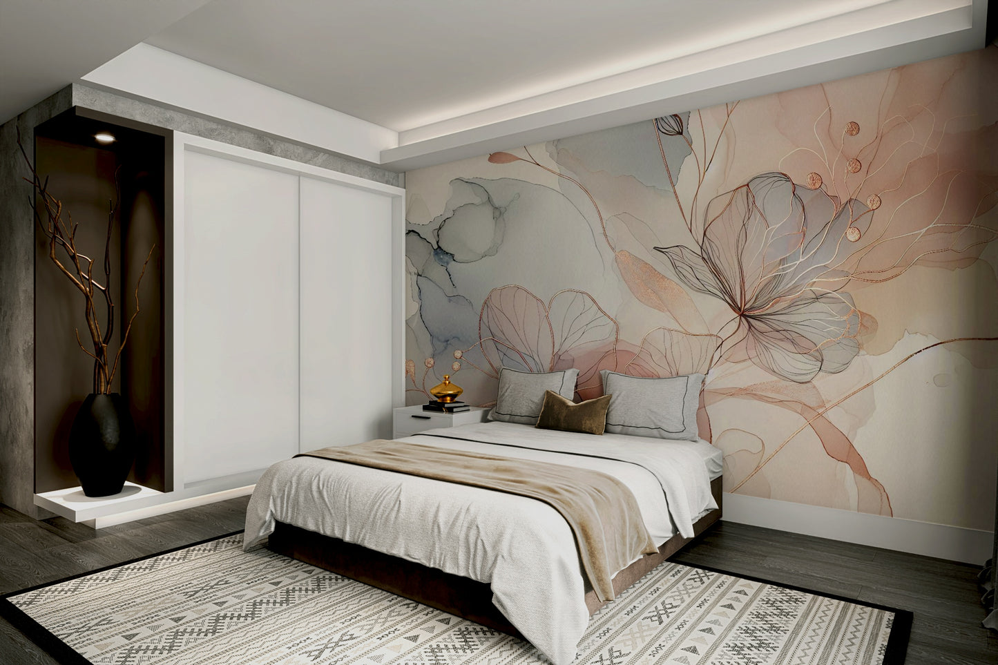 Blush Botanical Dream Wall Mural