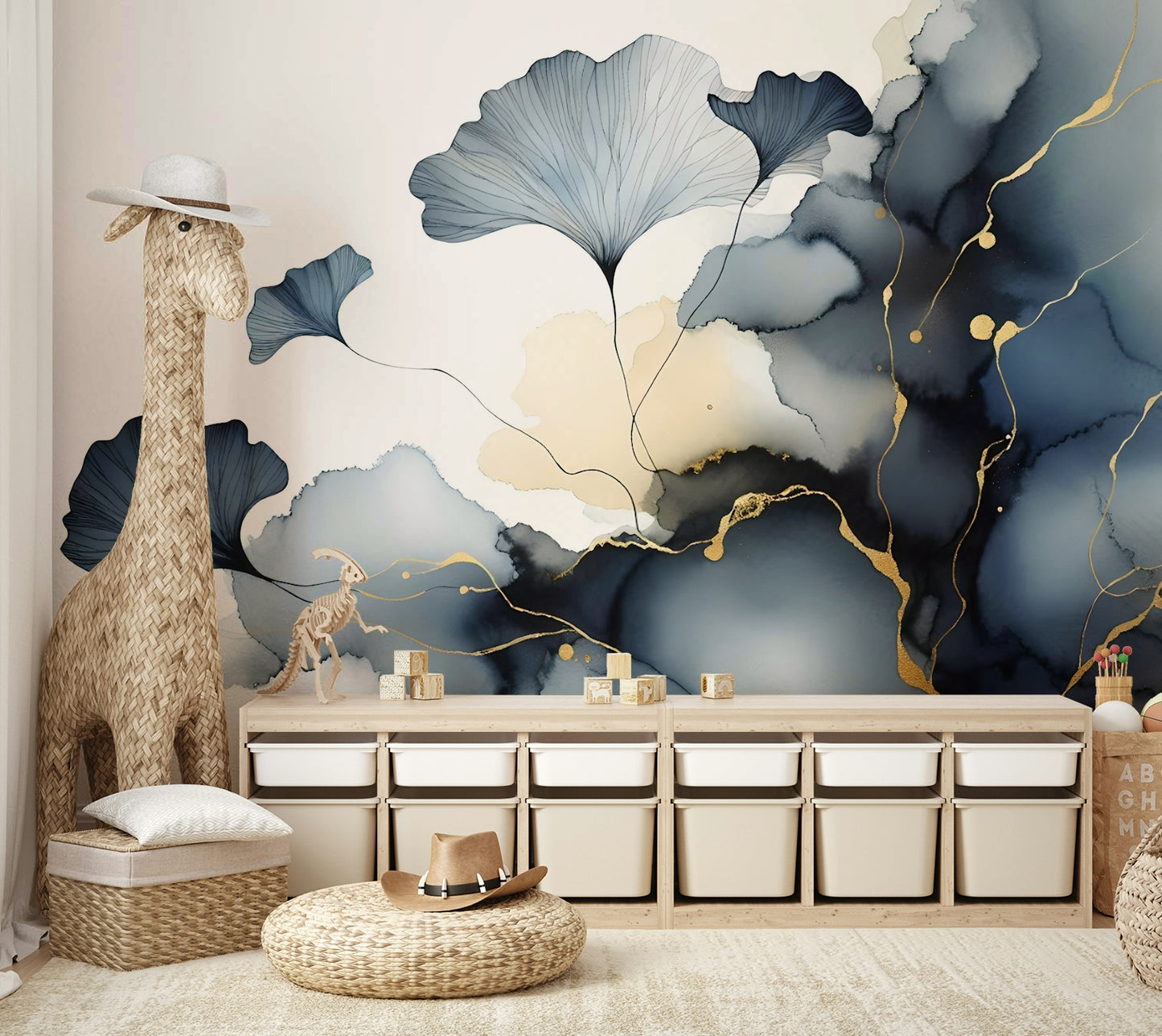 Elegant Ginkgo Veil Wall Mural