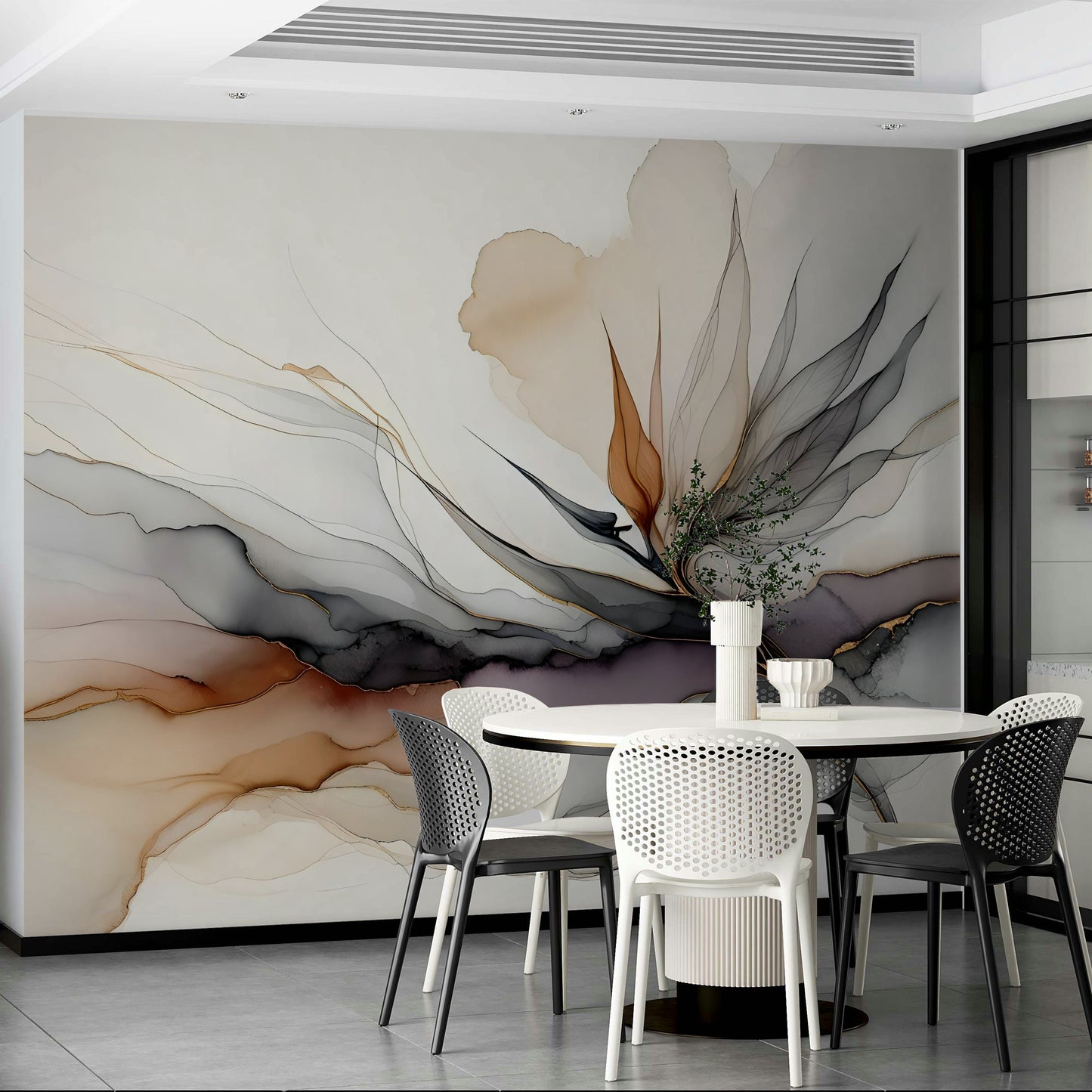 Inky Bird of Paradise Wall Mural