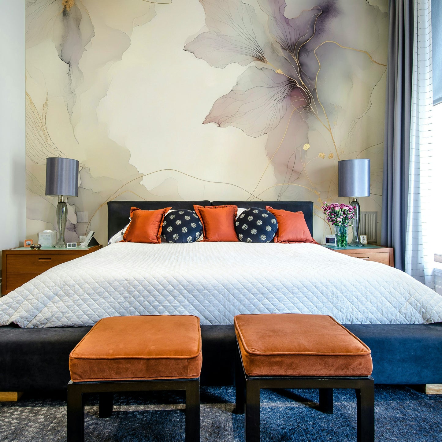 Lilac Blossom Hues Wall Mural