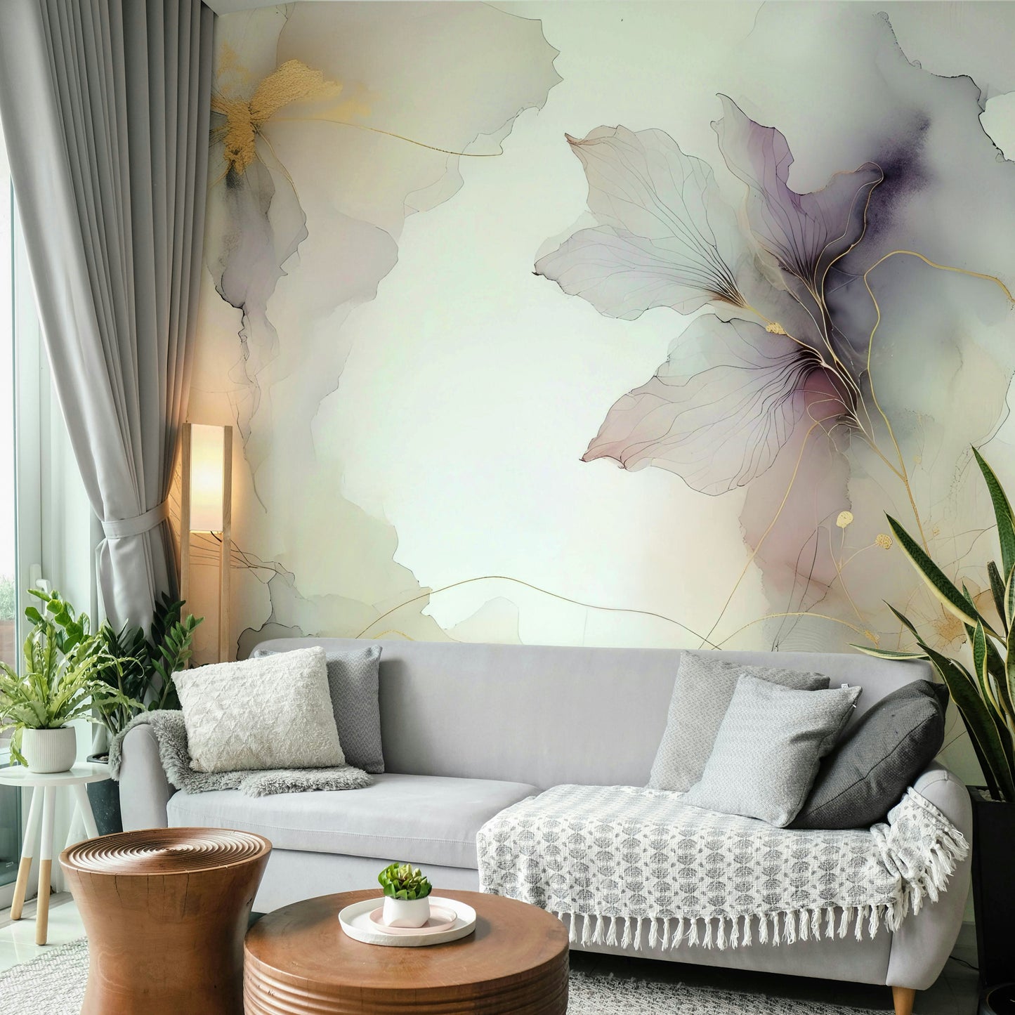 Lilac Blossom Hues Wall Mural