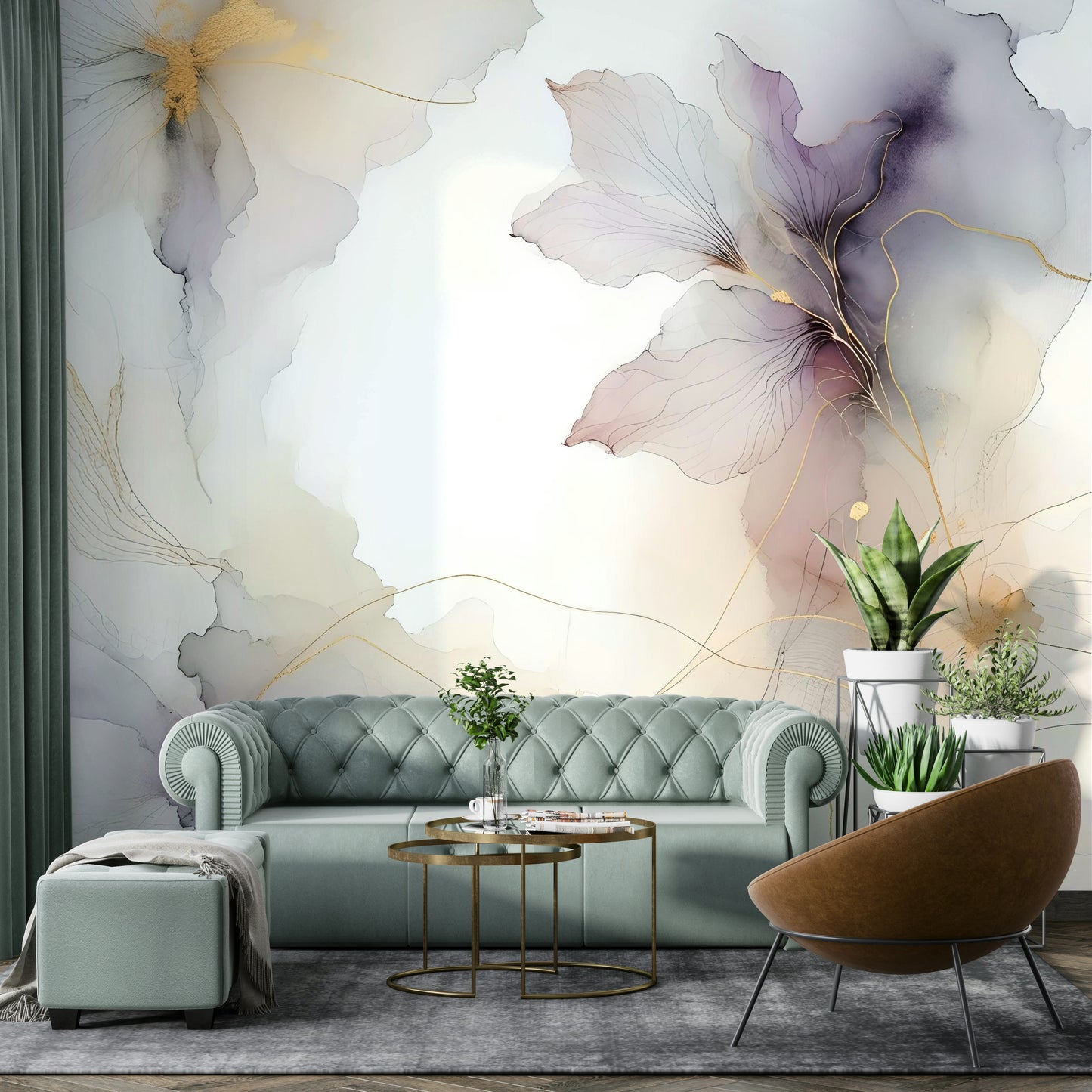 Lilac Blossom Hues Wall Mural