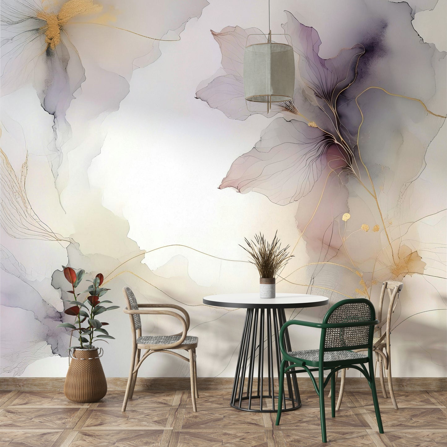 Lilac Blossom Hues Wall Mural