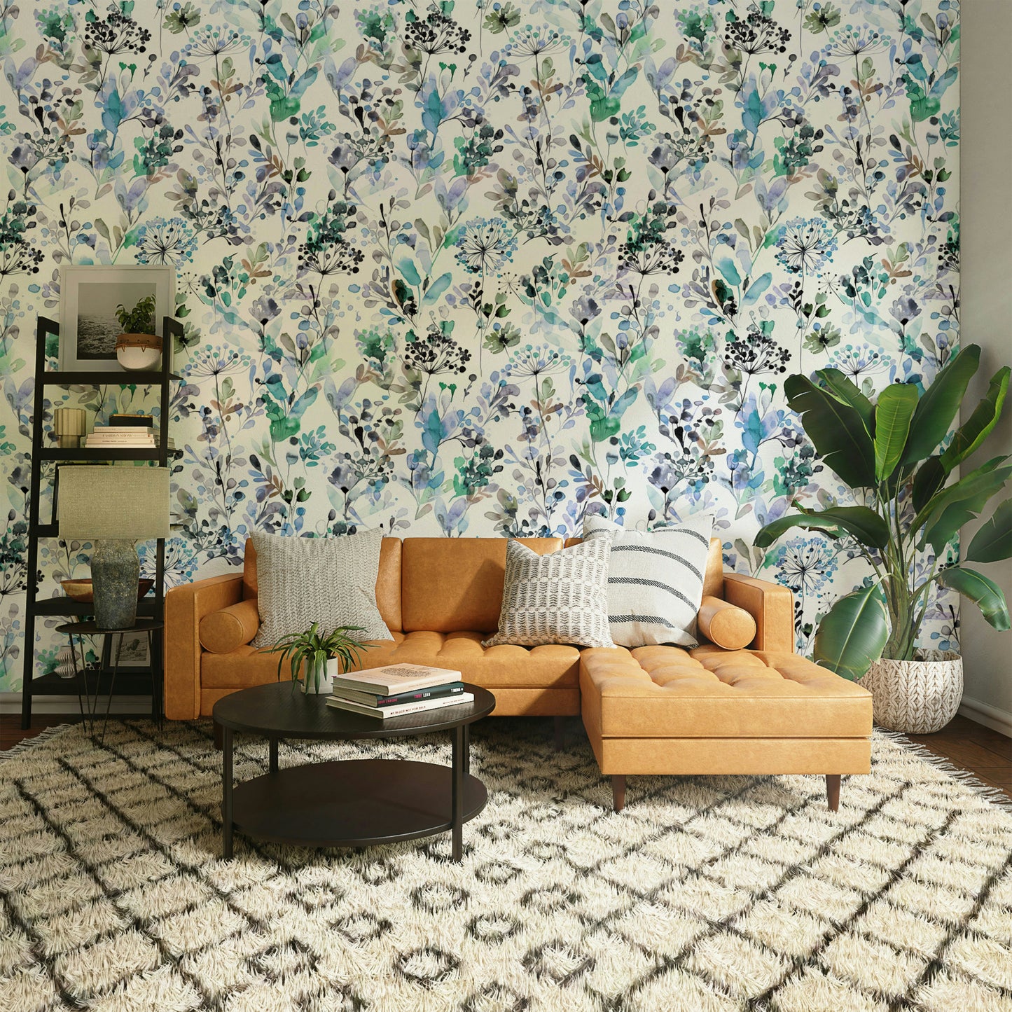 Wild Grasses Blue Wallpaper⁠