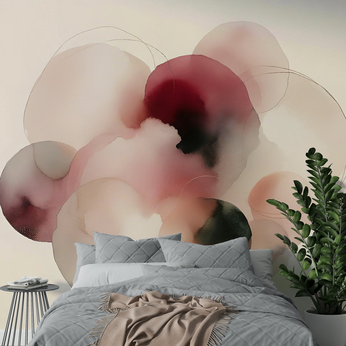 Soft Tones Artistic Flow Wall Mural