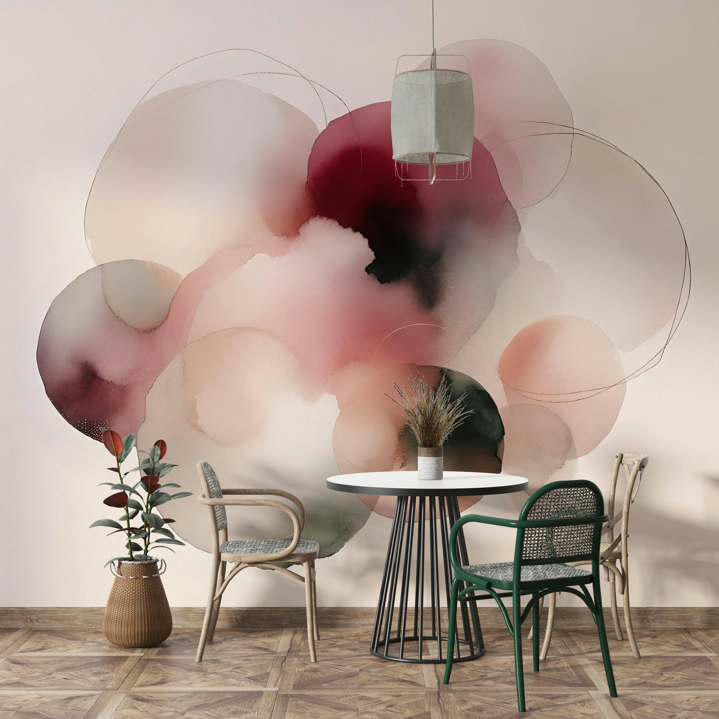 Soft Tones Artistic Flow Wall Mural