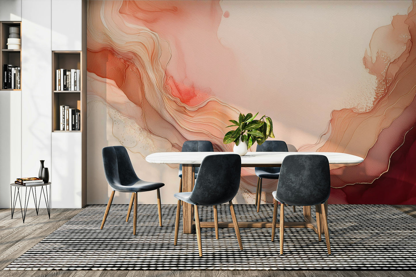 Flowing Coral Dreams Wall Mural