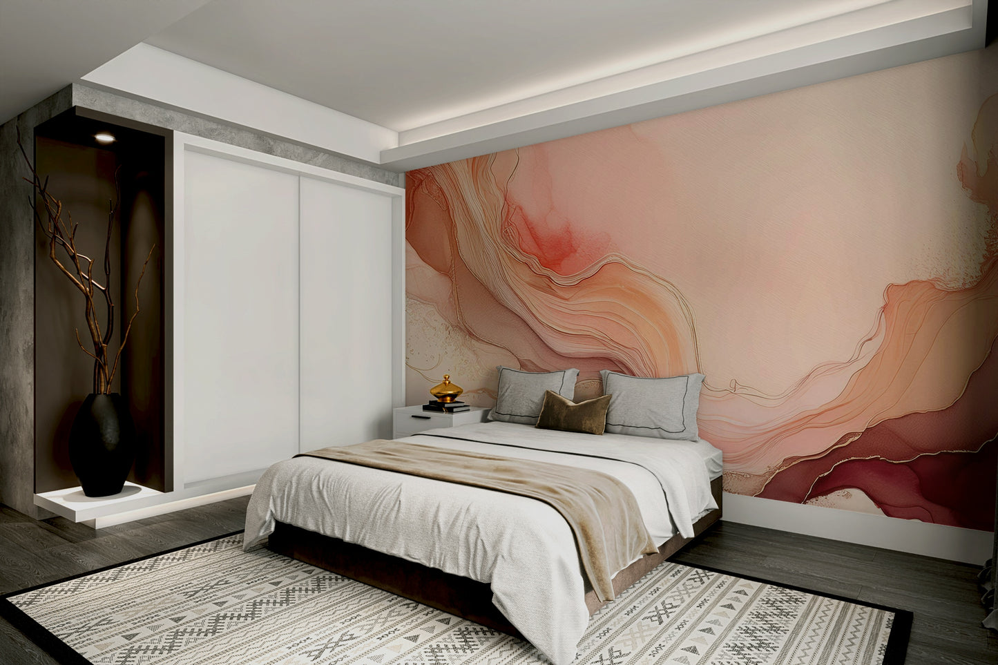 Flowing Coral Dreams Wall Mural