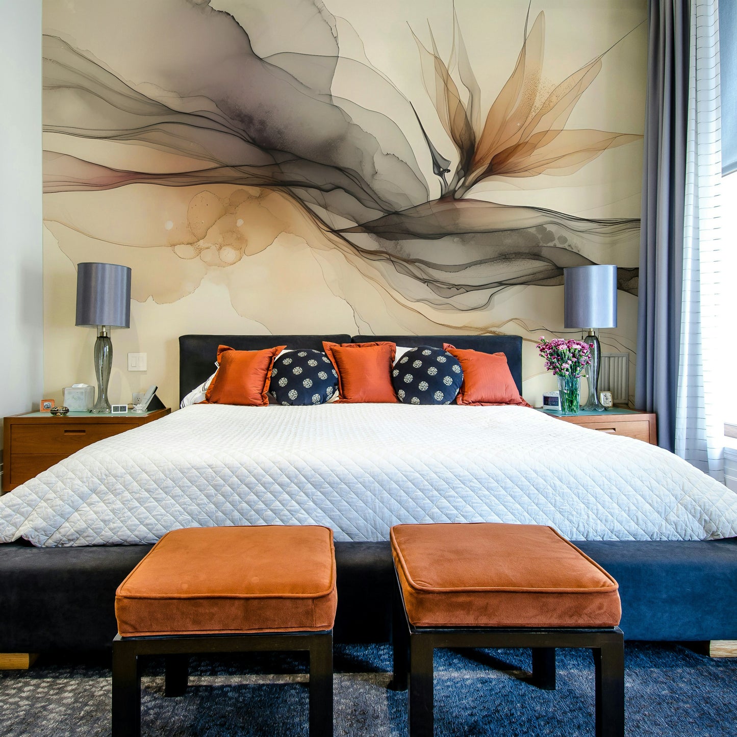 Ethereal Ink Flow Wall Mural