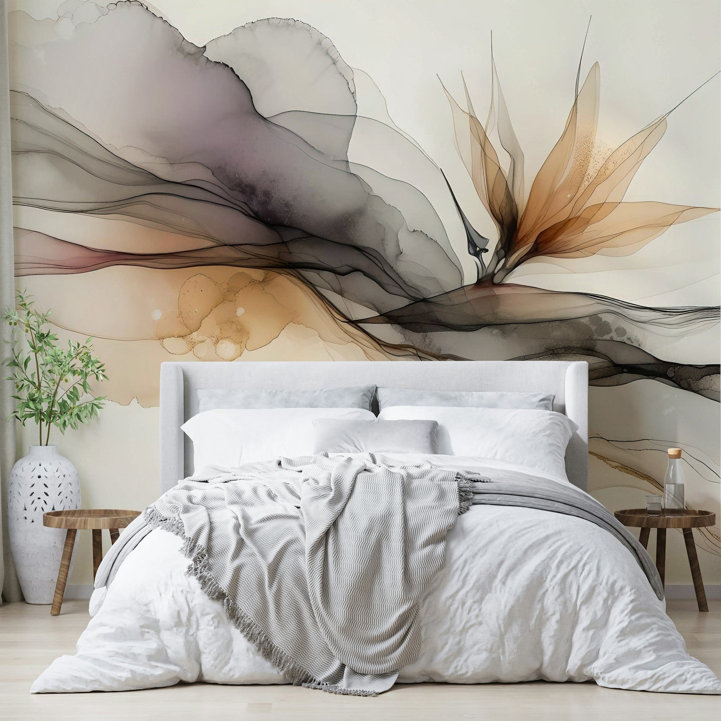 Ethereal Ink Flow Wall Mural