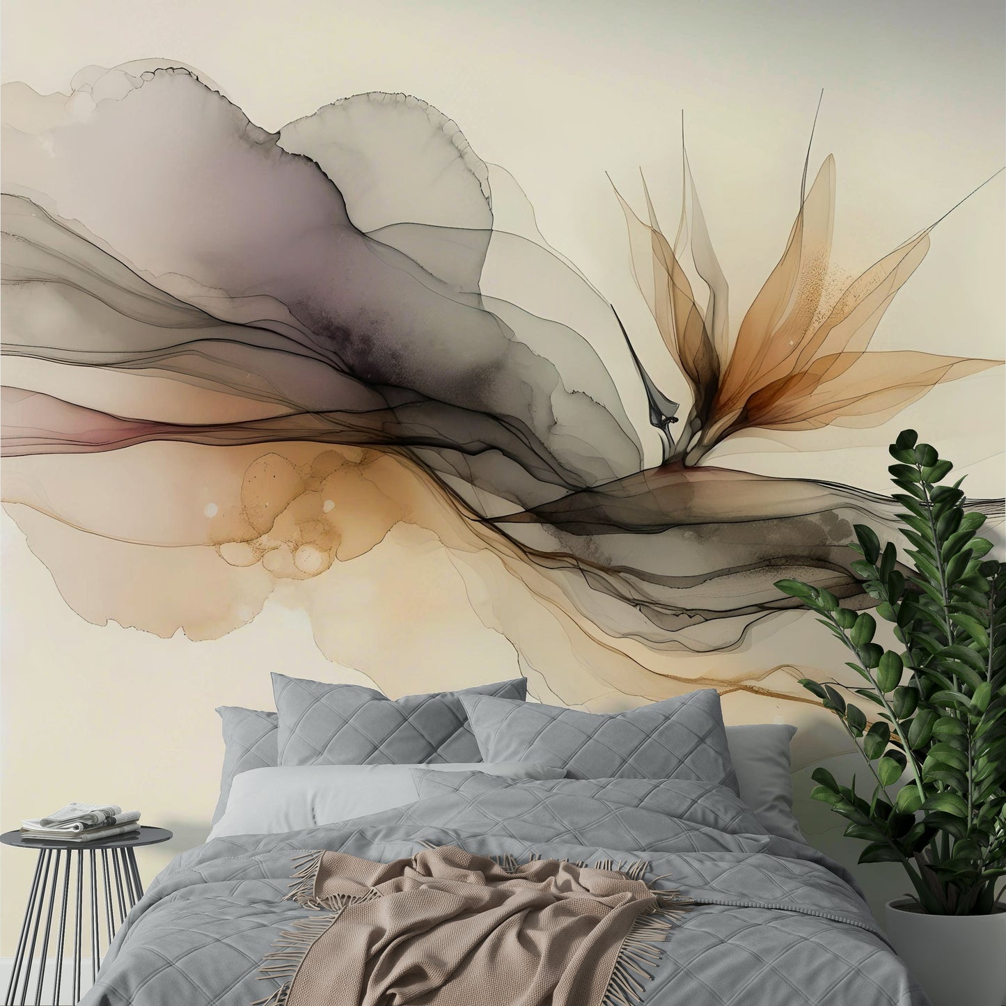 Ethereal Ink Flow Wall Mural