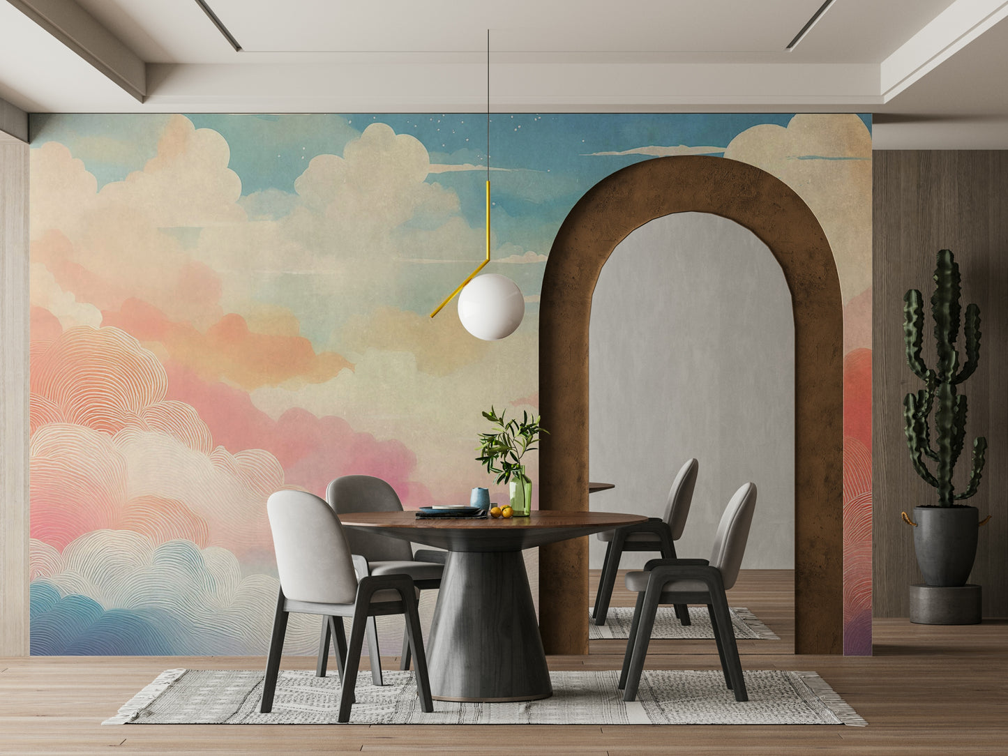 Cotton Candy Clouds Wall Mural
