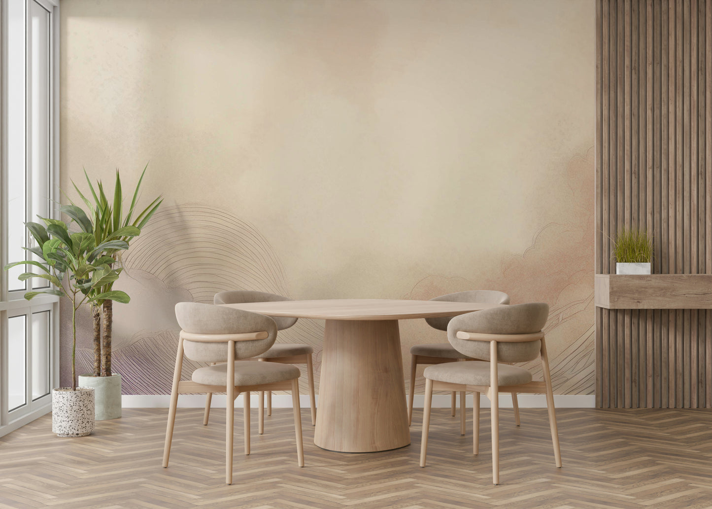 Gentle Cloud Drift Wall Mural