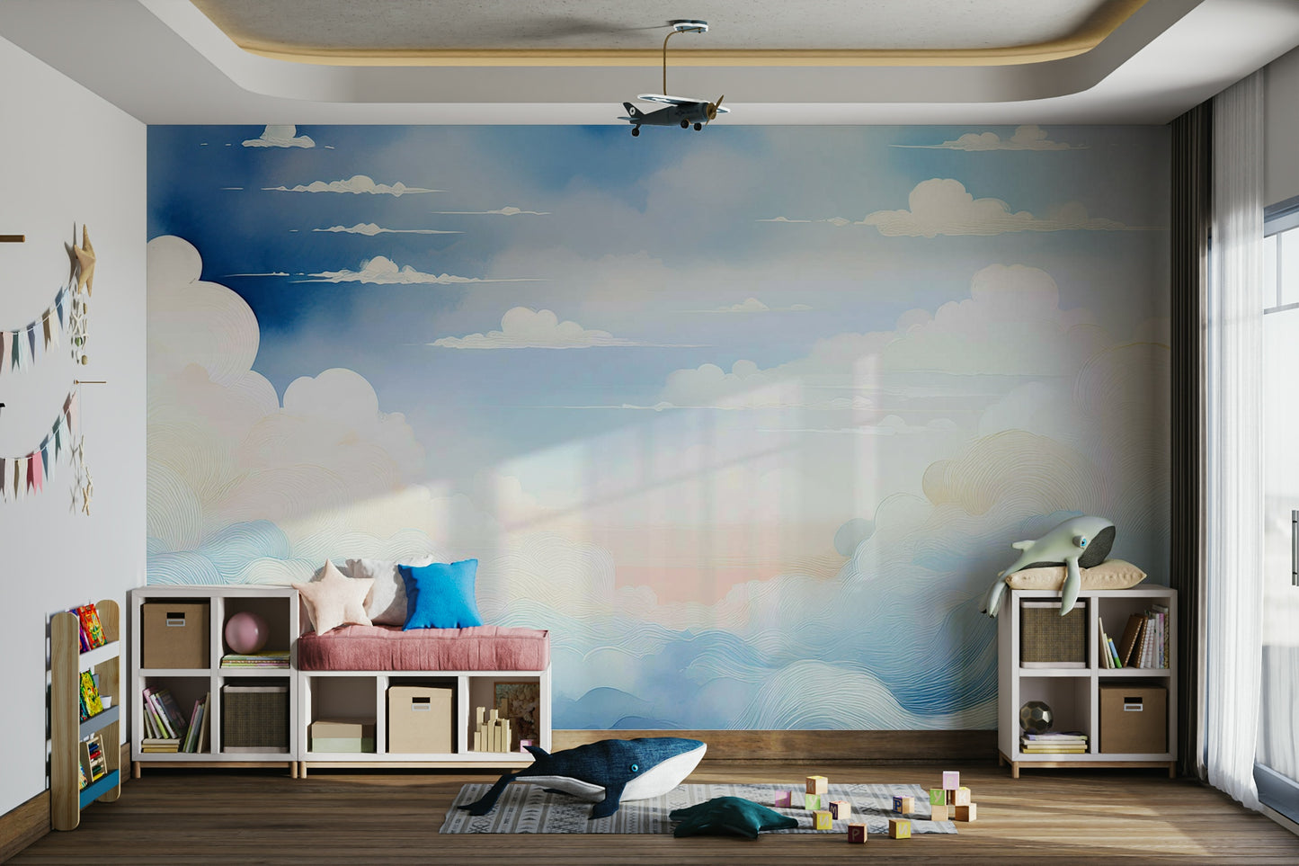 Celestial Blue Sky Wall Mural