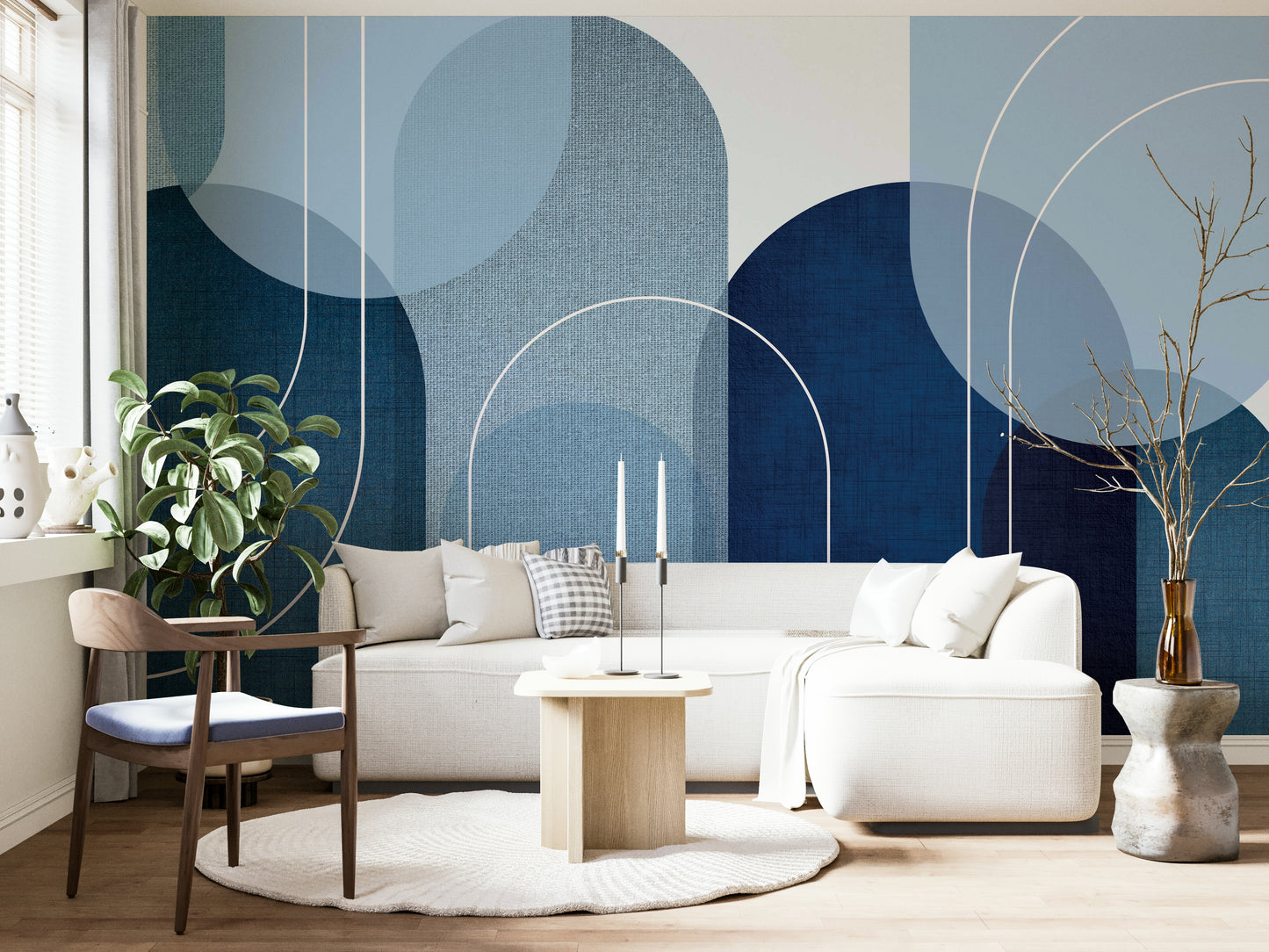 Vintage mid-century modern mural

