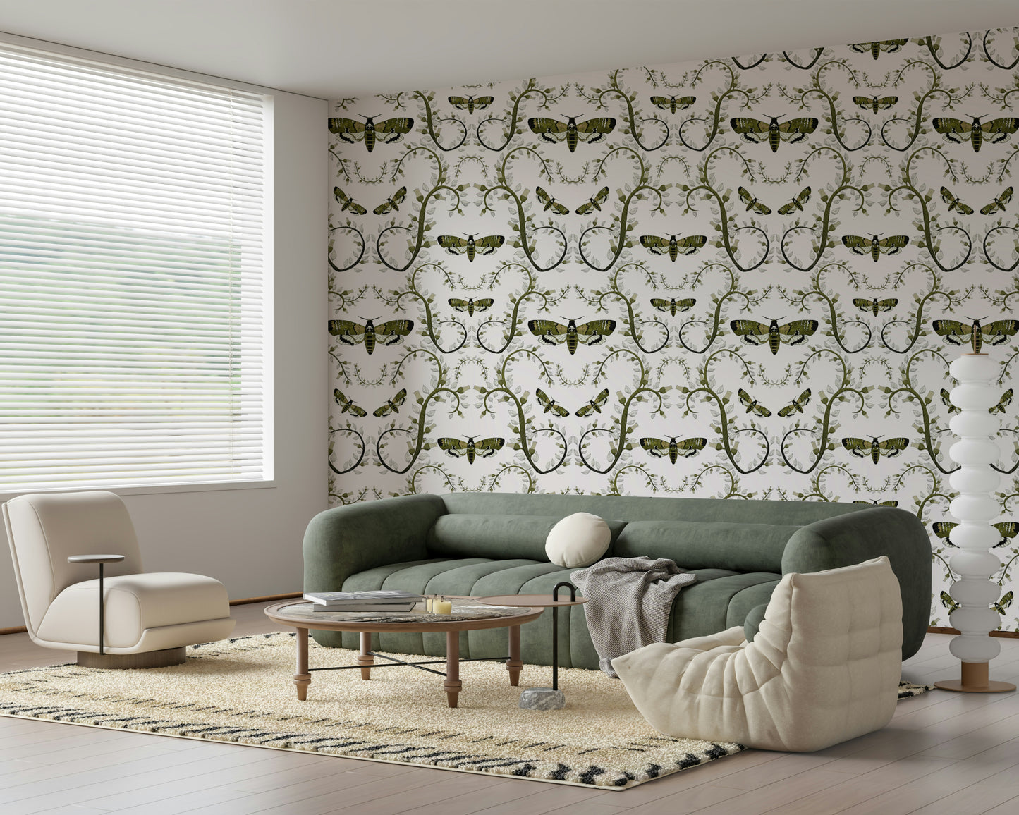 Death's-Head Hawkmoth Garden Wallpaper⁠