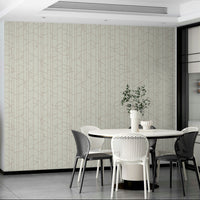 Mural wallpaper with soft rosy curved lines

