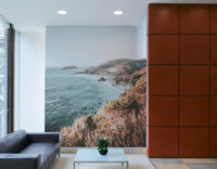 Stunning Big Sur coastal landscape in wall mural design.

