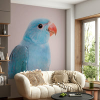 Nature-inspired lovebird mural for nursery or bedroom


