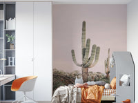 Sunset desert wallpaper in warm earth tones

