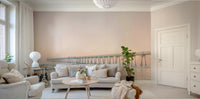 Wall mural featuring pier stretching into sunset

