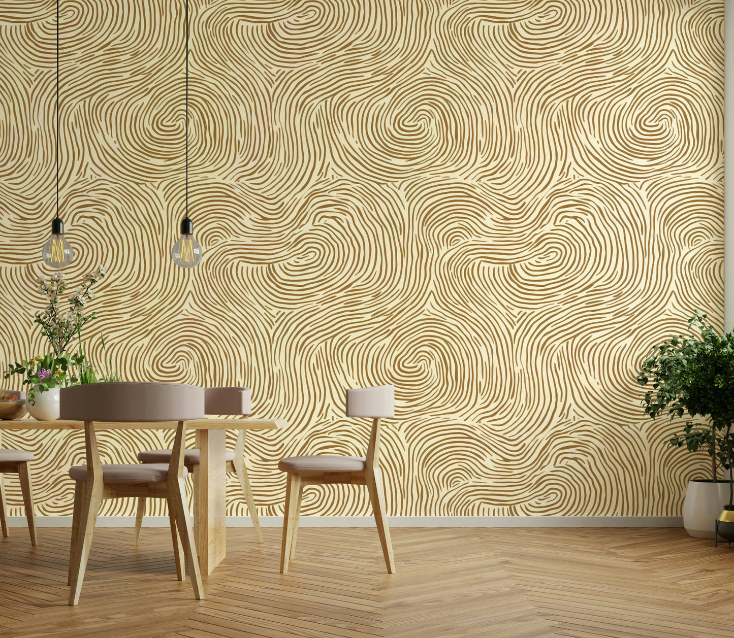 Woven Identity mural for walls adding depth and warmth.

