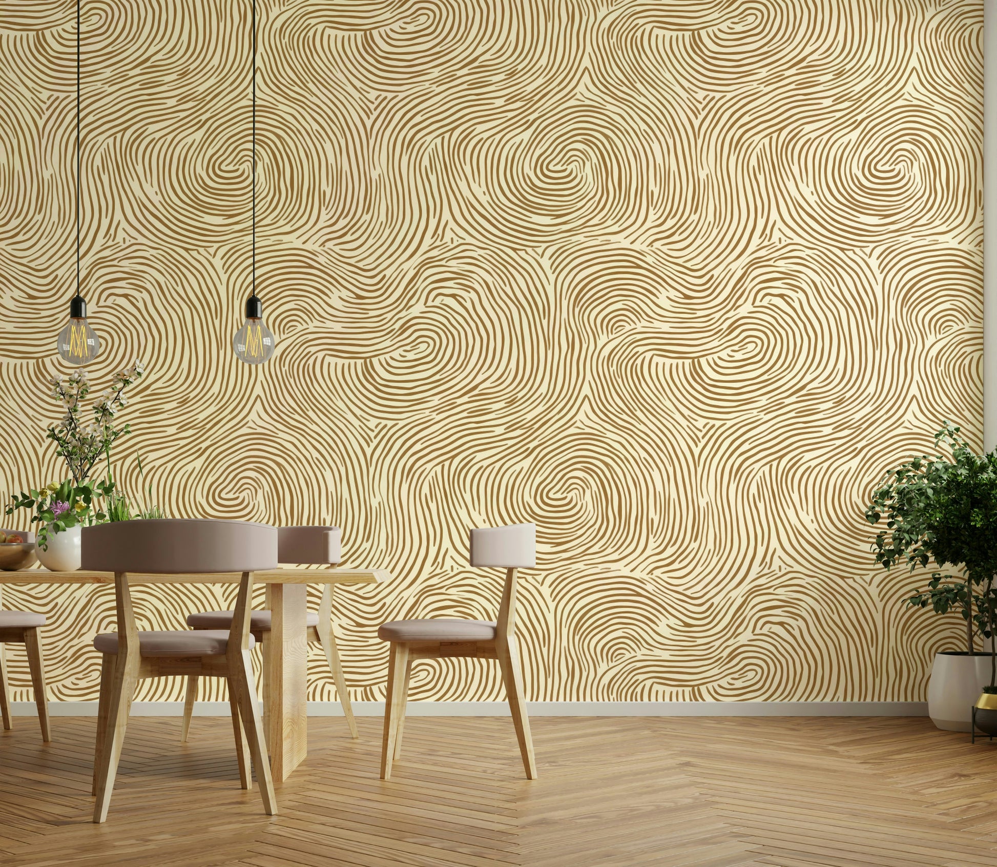 Woven Identity mural for walls adding depth and warmth.

