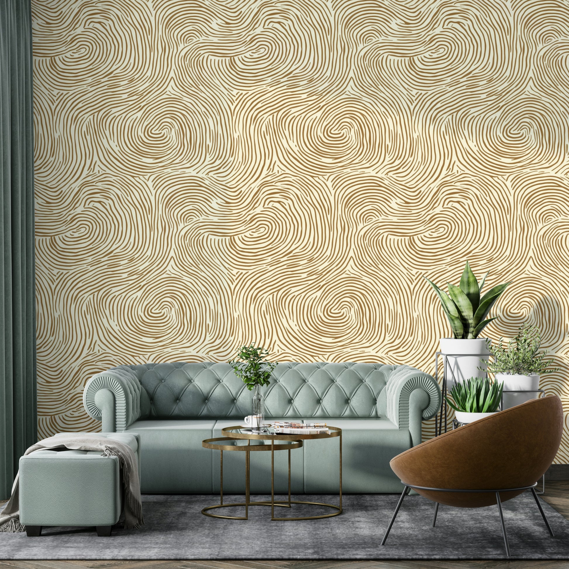 Sophisticated woven pattern wall mural for modern interiors.

